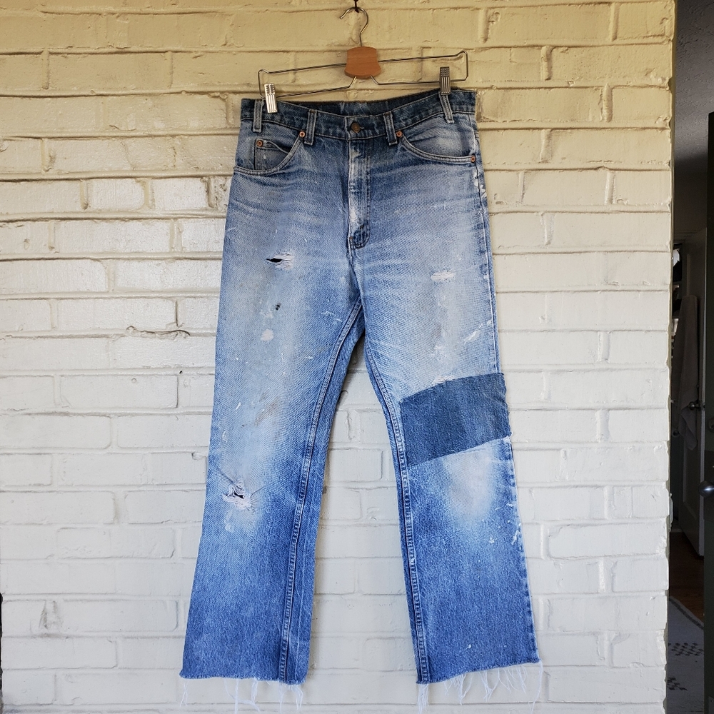 Vintage Patched & Distressed Levi's 517 33 x 34